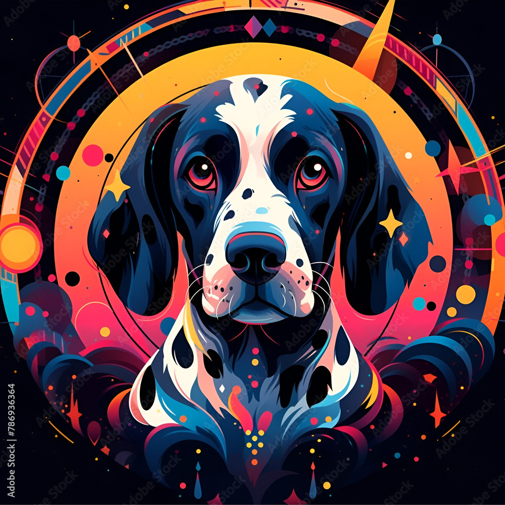 Obraz premium dog and mandala