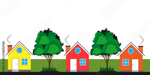 Illustration of a simple house isolated on white background.House flat icon.vector illustration