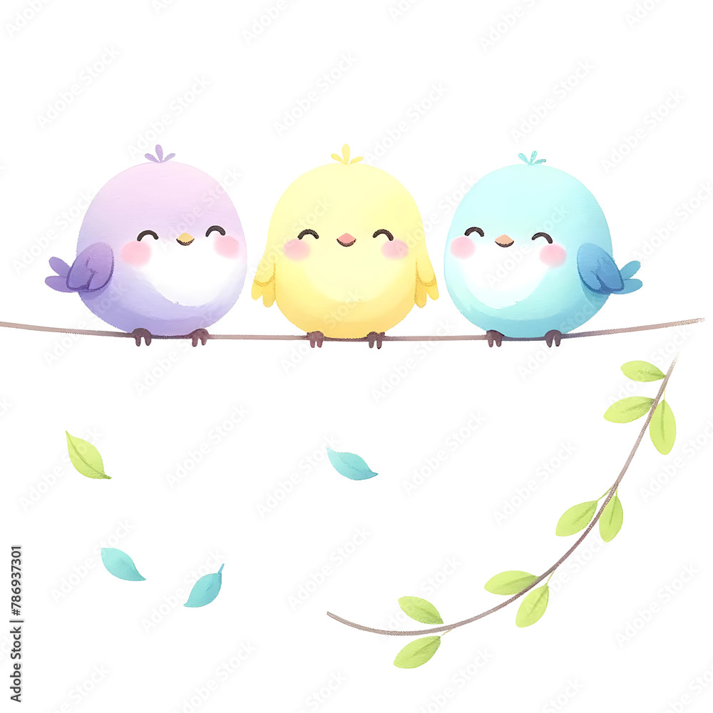 three birds on a wire