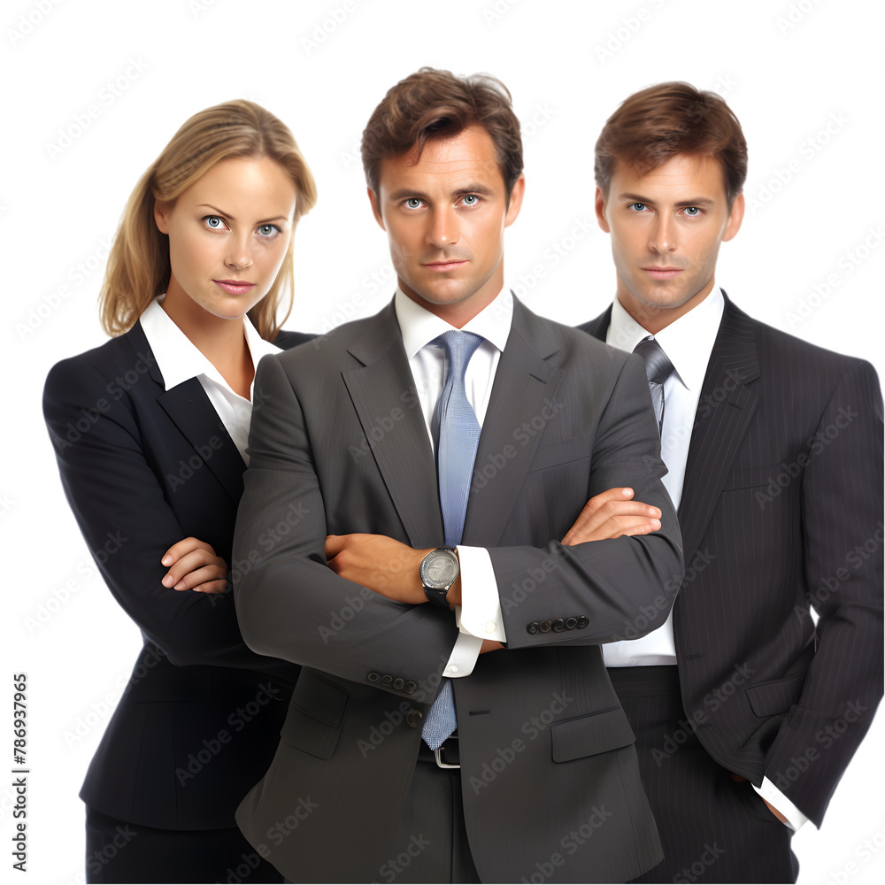 Fototapeta premium Portrait of businessmen working together 