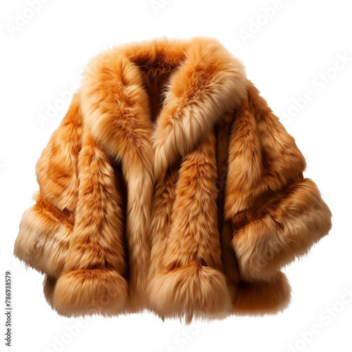Magnificent Fur Trim Scarf isolated on white background