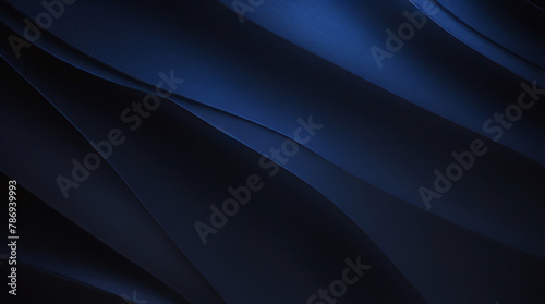 Fondo abstracto azul zafiro cobalto azul oscuro negro. Degradado de colores. Forma geometrica. Onda, línea curva ondulada. Ruido áspero del grano del grunge. El brillo metálico de neón claro brilla in photo