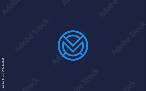 letter m with circle logo icon design vector design template inspiration