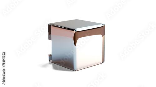A glossy and precisely rendered 3D cuboid on a transparent background