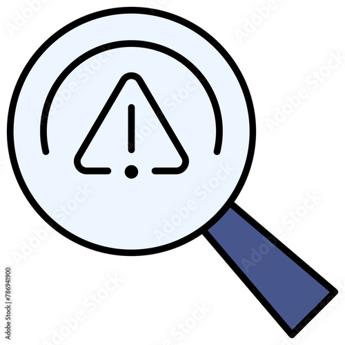 error, notify, lense, search, tool Icon