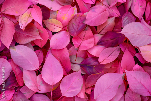 pink autumn leave background generative ai