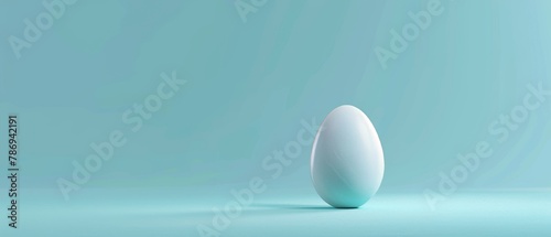 Imaginative easter egg on blue background. 3D rendering.