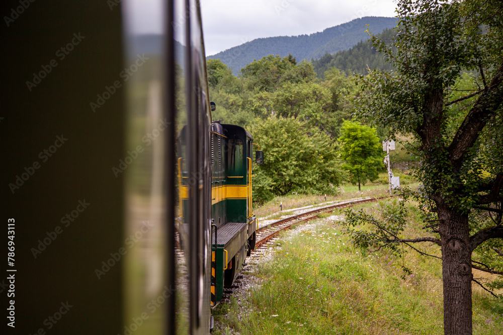 Fototapeta premium Sargan Eight, Narrow-gauge heritage railway, Mokra Gora village, Serbia