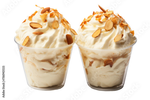 Almond Elegance: A Delightful Duo of Ice Cream Cups