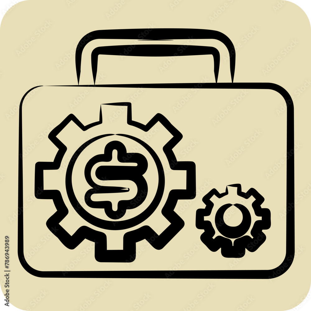 Icon Bussines. related to Photos and Illustrations symbol. hand drawn style. simple design illustration Icon Bussines. related to Photos and Illustrations symbol. hand drawn style. simple design illustration