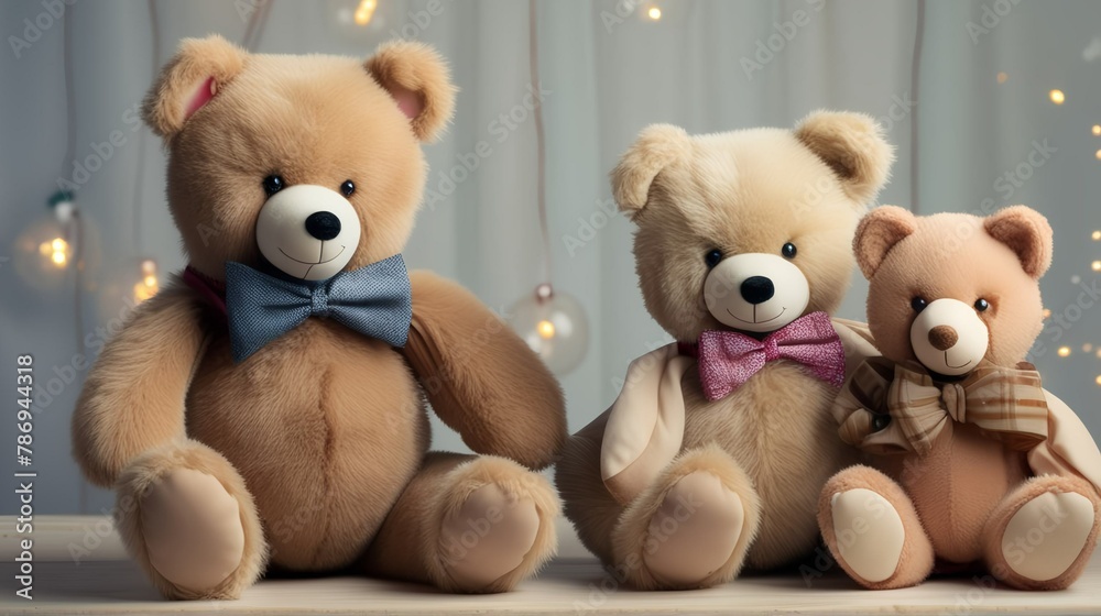 teddy bear with a toy teddy bear with a toy