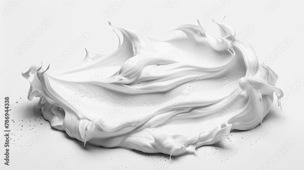 A delicious white meringue on a clean white surface. Perfect for food and dessert concepts A delicious white meringue on a clean white surface. Perfect for food and dessert concepts