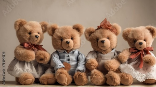 teddy bears in a row © alovaelena