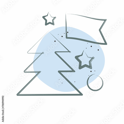 Icon Holidays. related to Photos and Illustrations symbol. Color Spot Style. simple design illustration