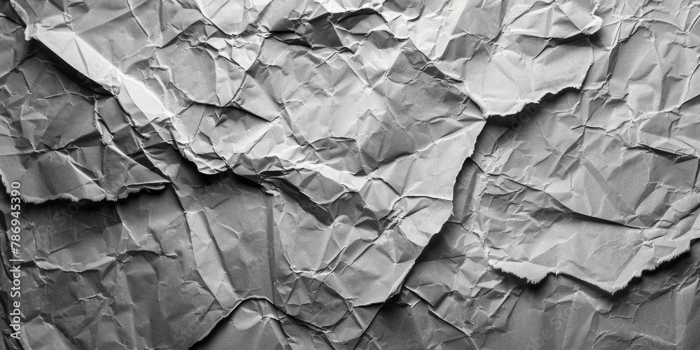A black and white photo of crumpled paper, suitable for design projects A black and white photo of crumpled paper, suitable for design projects