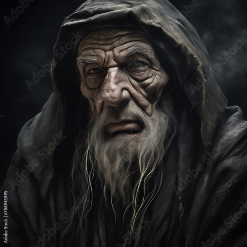 Portrait of an Old Wrinkled Sorcerer