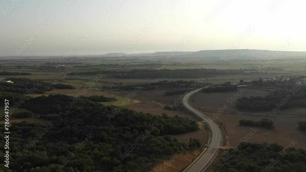 Aerial view of Monegros Desert, Spain