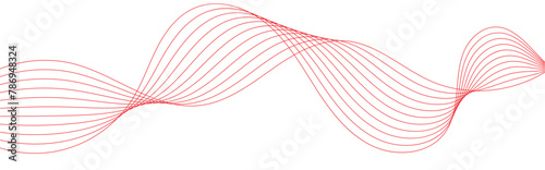 Thin line wavy abstract vector background. Curve wave seamless pattern. Line art striped graphic template. Vector illustration.