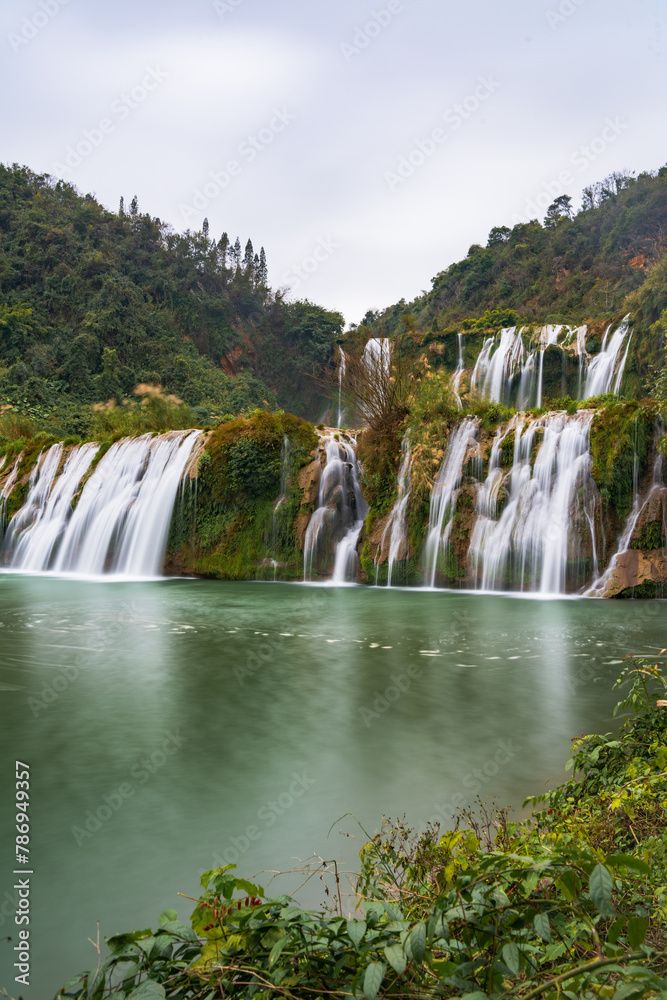 Jiulong Waterfalls in Luoping, Qujing, Yunnan, China in winter Jiulong Waterfalls in Luoping, Qujing, Yunnan, China in winter
