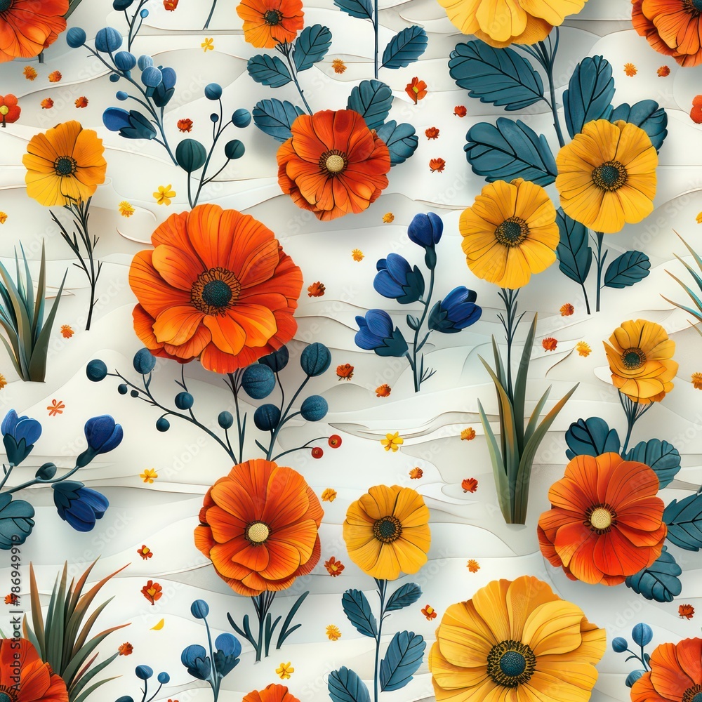 custom made wallpaper toronto digitalSeamless abstract boho style flowers pattern background