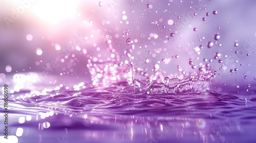A purple liquid splash background