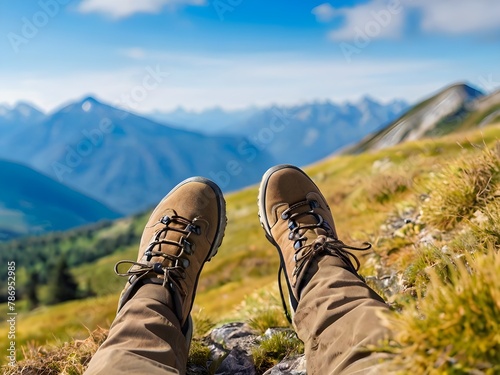 Hiking Picture in Nature – Mountain Trail Exploration