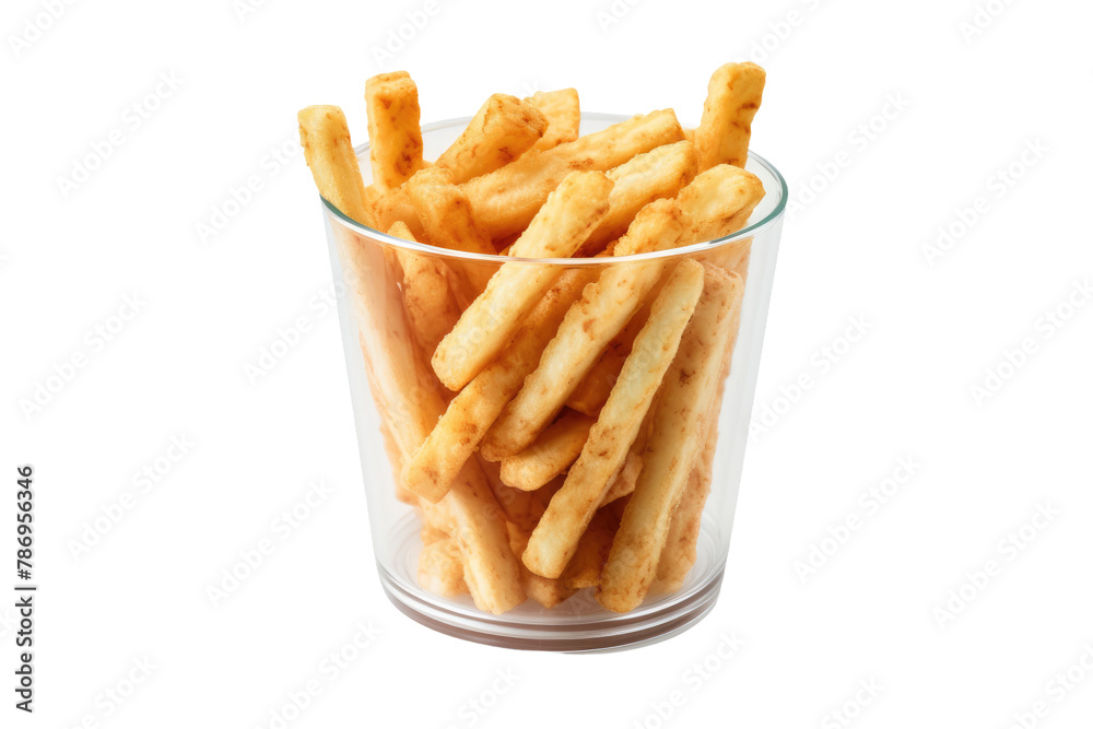 Crispy Potatoes in a Transparent Vessel Crispy Potatoes in a Transparent Vessel