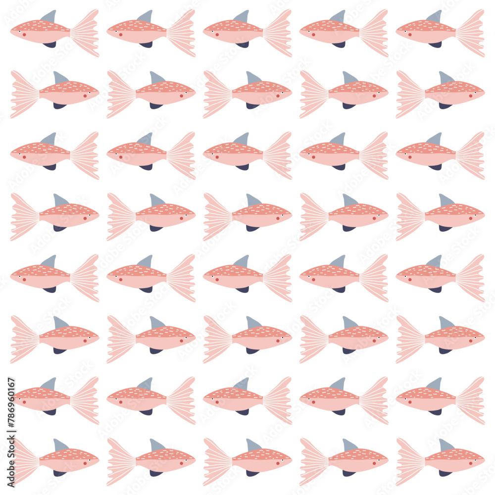 Cute underwater animal pattern. Cute pastel color of fish pattern for kids. Cute characters. Underwater background. Cute underwater animal pattern. Cute pastel color of fish pattern for kids. Cute characters. Underwater background.