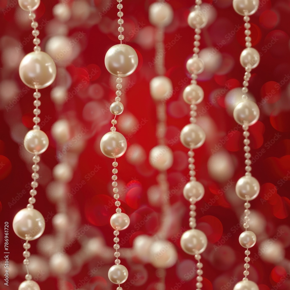 A bunch of pearls hanging from a string. Ideal for jewelry and fashion concepts A bunch of pearls hanging from a string. Ideal for jewelry and fashion concepts