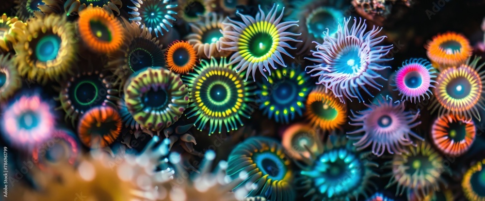 Curious inspection of a tide pool's inhabitants, from colorful sea anemones to darting minnows, professional photography and light , Summer Background