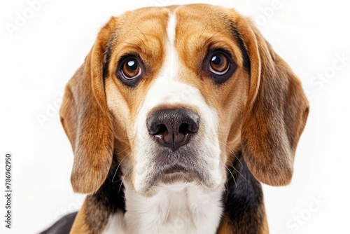 A close-up shot of a dog looking directly at the camera. Suitable for various pet-related themes