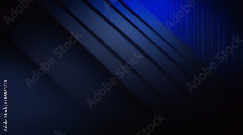 Abstract technology concept dark blue stripes geometric overlapping background. Bright navy blue dynamic abstract vector background with diagonal lines. Trendy classic color of 2024. Blue background photo