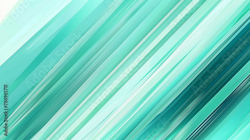 Diagonal stripes in turquoise and sea green merge into aquamarine, suggesting tropical water serenity in an abstract vector.