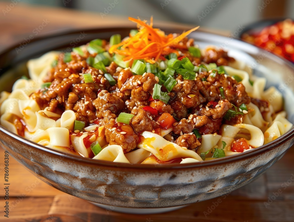 A bowl of braised beef noodles A bowl of braised beef noodles