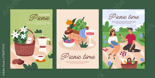 Summer picnic flyer collection