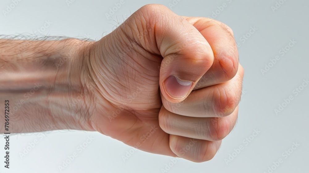 man hand with palm up in a white isolated background man hand with palm up in a white isolated background