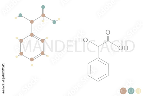 mandelic acid molecular skeletal chemical formula