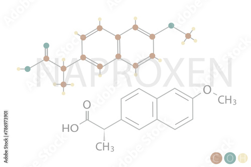 naproxen molecular skeletal chemical formula