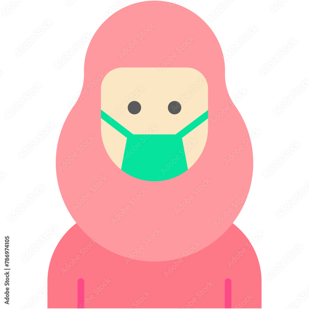Muslim, woman, wearing hijab, costume, culture Icon Muslim, woman, wearing hijab, costume, culture Icon