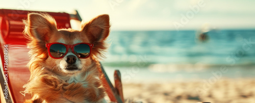 Dog  on beach © Edgar Martirosyan