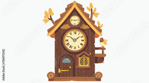 Vintage Cuckoo Clock. Decorative wooden clock 
