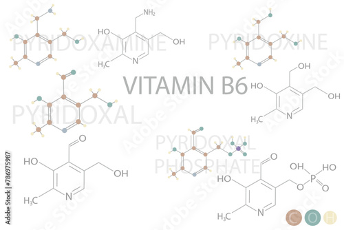 vitamin b6 molecular skeletal chemical formula