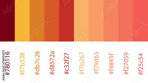 retro colors inspiration, vintage colors inspiration, color palette, with color code, summer color vibe