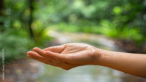 One palm of a human hand © Wayu