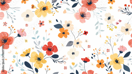Cute Floral pattern in the small flower. Seamless vector