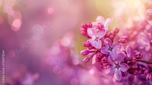 A close up of a cluster of purple flowers with a blurred background.  