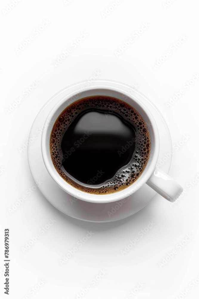 A simple image of a cup of black coffee on a saucer. Perfect for coffee shops or cafes A simple image of a cup of black coffee on a saucer. Perfect for coffee shops or cafes