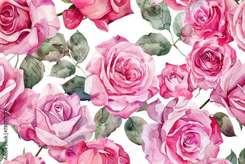 Beautiful pink roses on a clean white background, perfect for various design projects