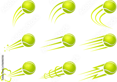 Set of tennis balls