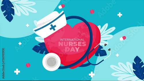 International nurse day background 4k (ID: 786980908)